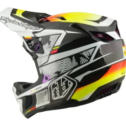 Troy Lee Designs D4 Carbon MIPS Helm - Lined Up Black