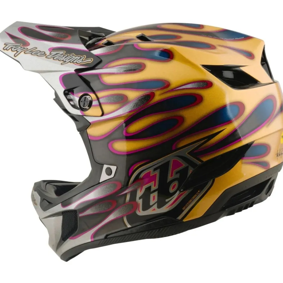 Downhill Helmen < Troy Lee Designs D4 Carbon IP He - Overpray God/Back