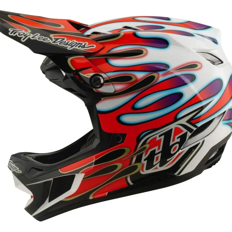 Mtb-Helmen|Downhill Helmen < Troy Lee Designs D4 Copoite IP He - Overpray White/Red