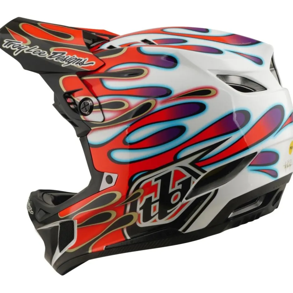Mtb-Helmen|Downhill Helmen < Troy Lee Designs D4 Copoite IP He - Overpray White/Red
