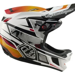 Troy Lee Designs D4 Composite MIPS Helm - Lined Up White