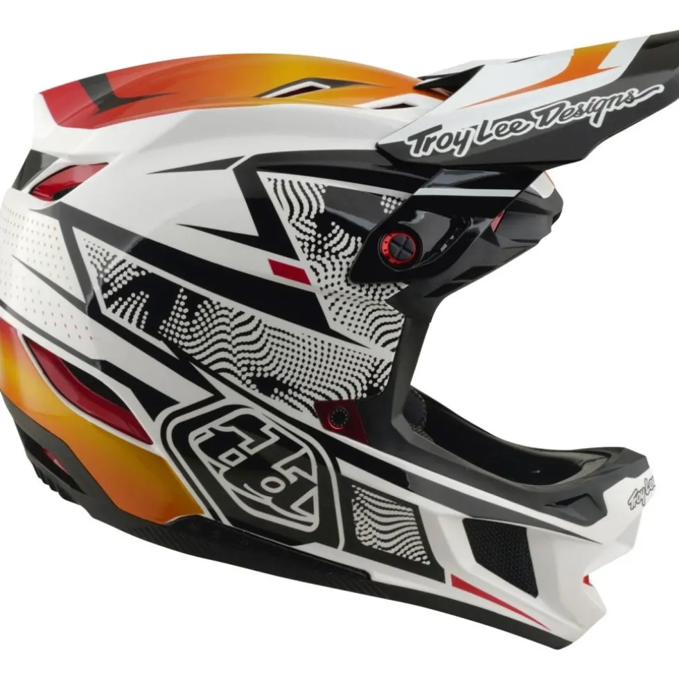 Troy Lee Designs D4 Composite MIPS Helm - Lined Up White