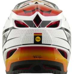 Troy Lee Designs D4 Composite MIPS Helm - Lined Up White