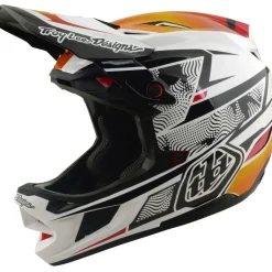 Troy Lee Designs D4 Composite MIPS Helm - Lined Up White