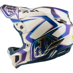 Troy Lee Designs D4 Composite MIPS Helm - Flared White/Indigo