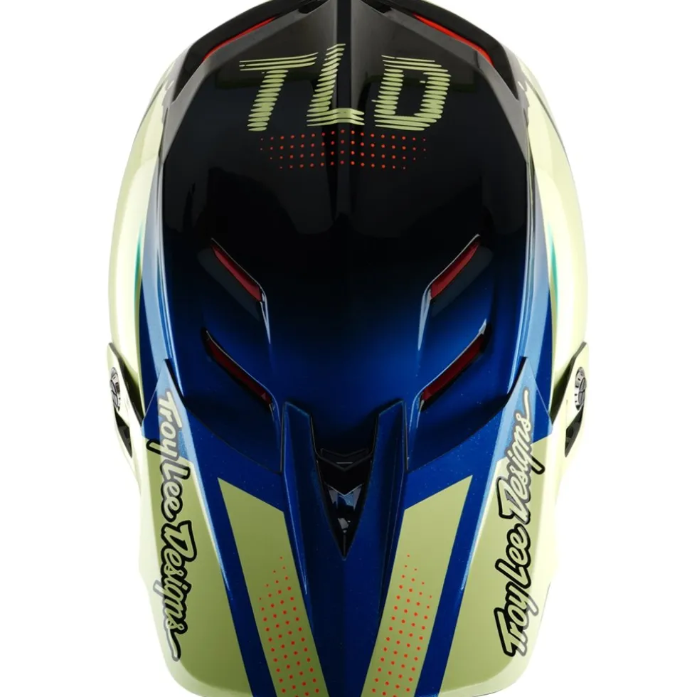 Troy Lee Designs D4 Composite MIPS Helm - Drip Glo Yellow