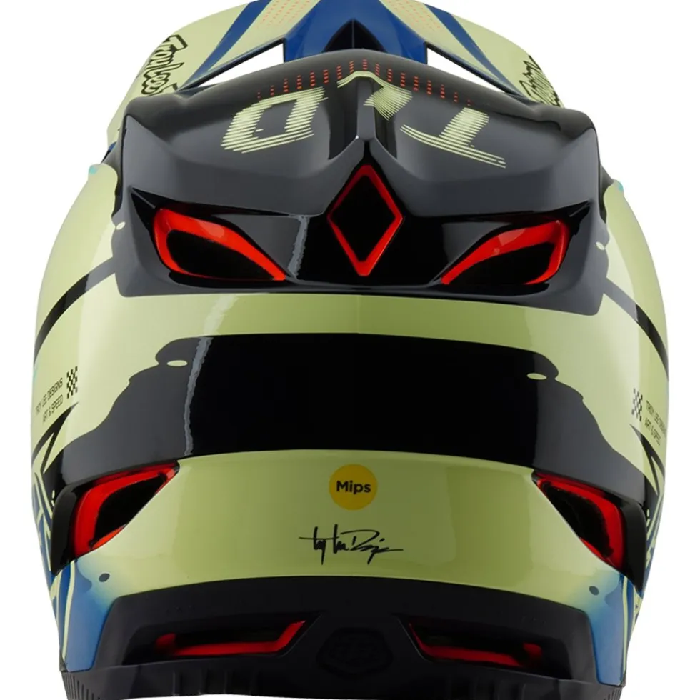 Troy Lee Designs D4 Composite MIPS Helm - Drip Glo Yellow