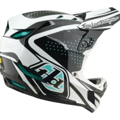 Troy Lee Designs D4 Polyacrylite MIPS Helm - The Line Charcoal/White