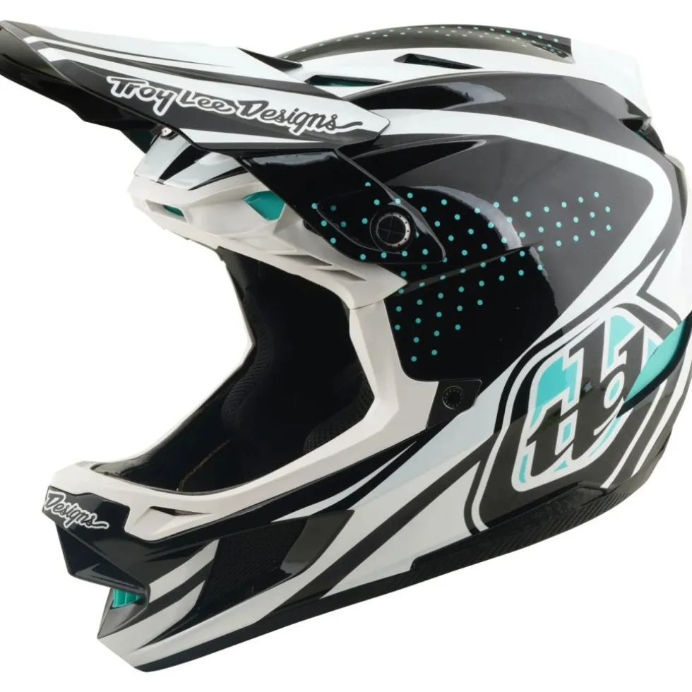 Troy Lee Designs D4 Polyacrylite MIPS Helm - The Line Charcoal/White