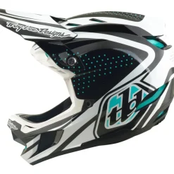 Troy Lee Designs D4 Polyacrylite MIPS Helm - The Line Charcoal/White
