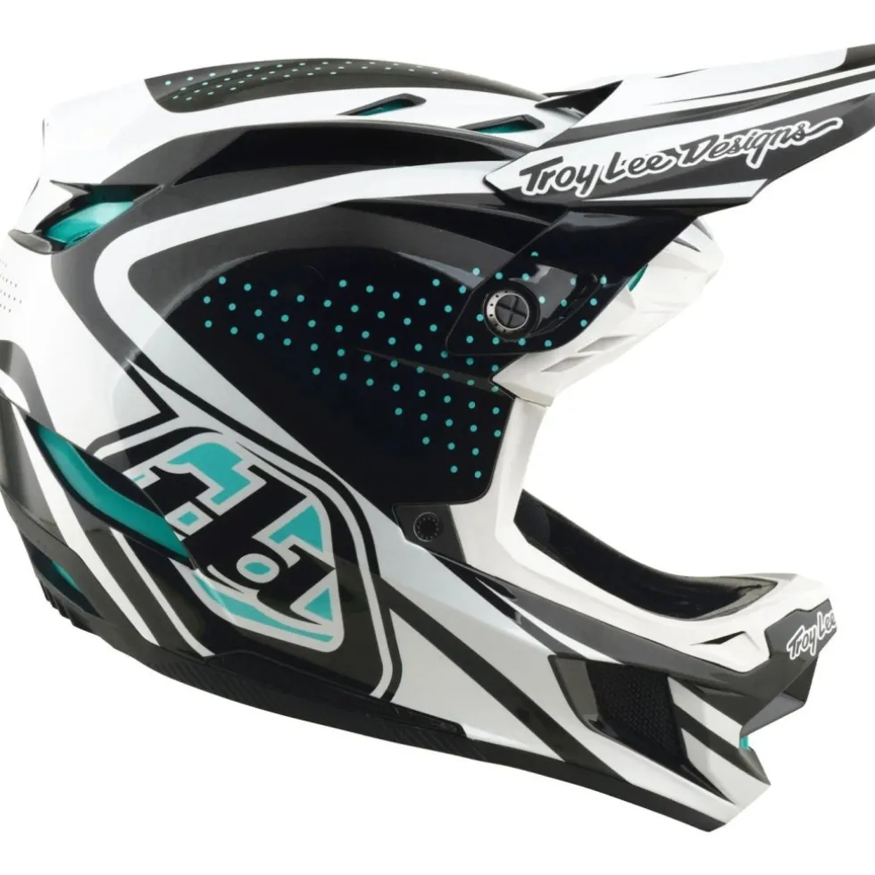 Troy Lee Designs D4 Polyacrylite MIPS Helm - The Line Charcoal/White