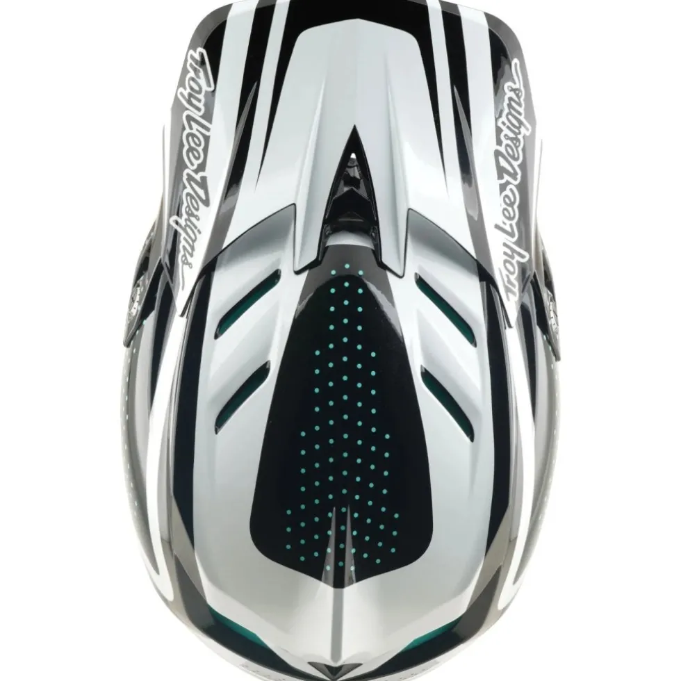 Troy Lee Designs D4 Polyacrylite MIPS Helm - The Line Charcoal/White