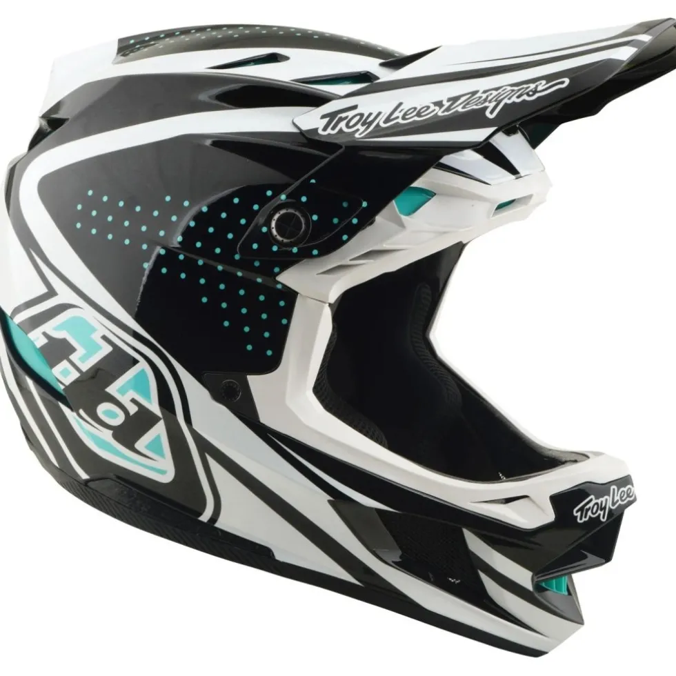 Troy Lee Designs D4 Polyacrylite MIPS Helm - The Line Charcoal/White