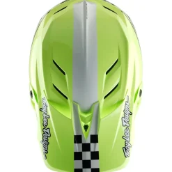 Troy Lee Designs D4 Polyacrylite MIPS Helm - Fifty-50 Navy/Glo Yellow