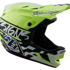 Troy Lee Designs D4 Polyacrylite MIPS Helm - Fifty-50 Navy/Glo Yellow