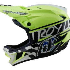 Troy Lee Designs D4 Polyacrylite MIPS Helm - Fifty-50 Navy/Glo Yellow