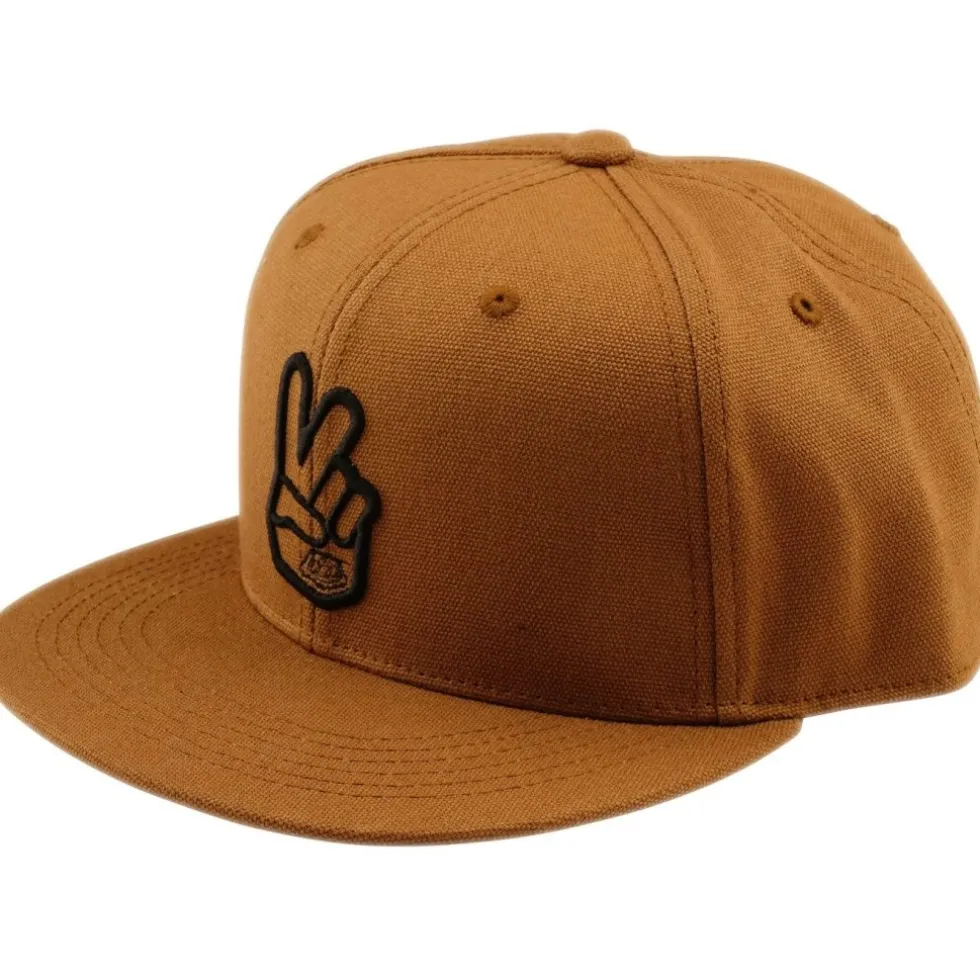 Troy Lee Designs Flat Bill Snapback Pet - Peace Sienna
