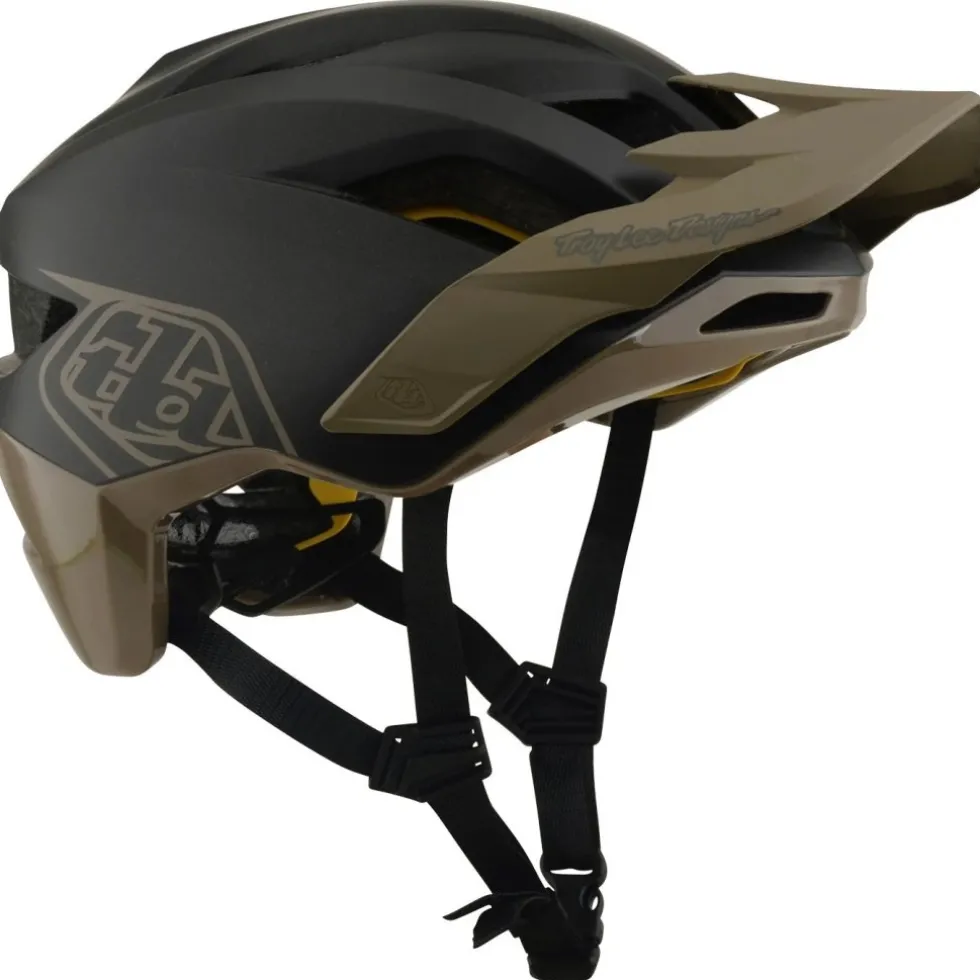 Troy Lee Designs Flowline MIPS Helm - Point Charcoal/Timber