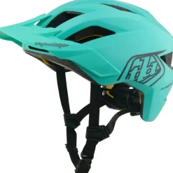 E-Bike Helmen < Troy Lee Designs Flowline MIPS Helm Kinderen - Point Charcoal/Real Teal