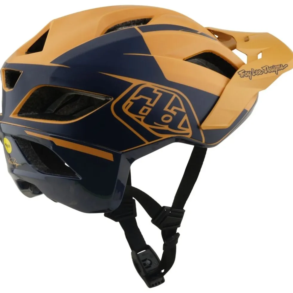 Troy Lee Designs Flowline SE MIPS Helm - Hydro Mustard/Black Iris