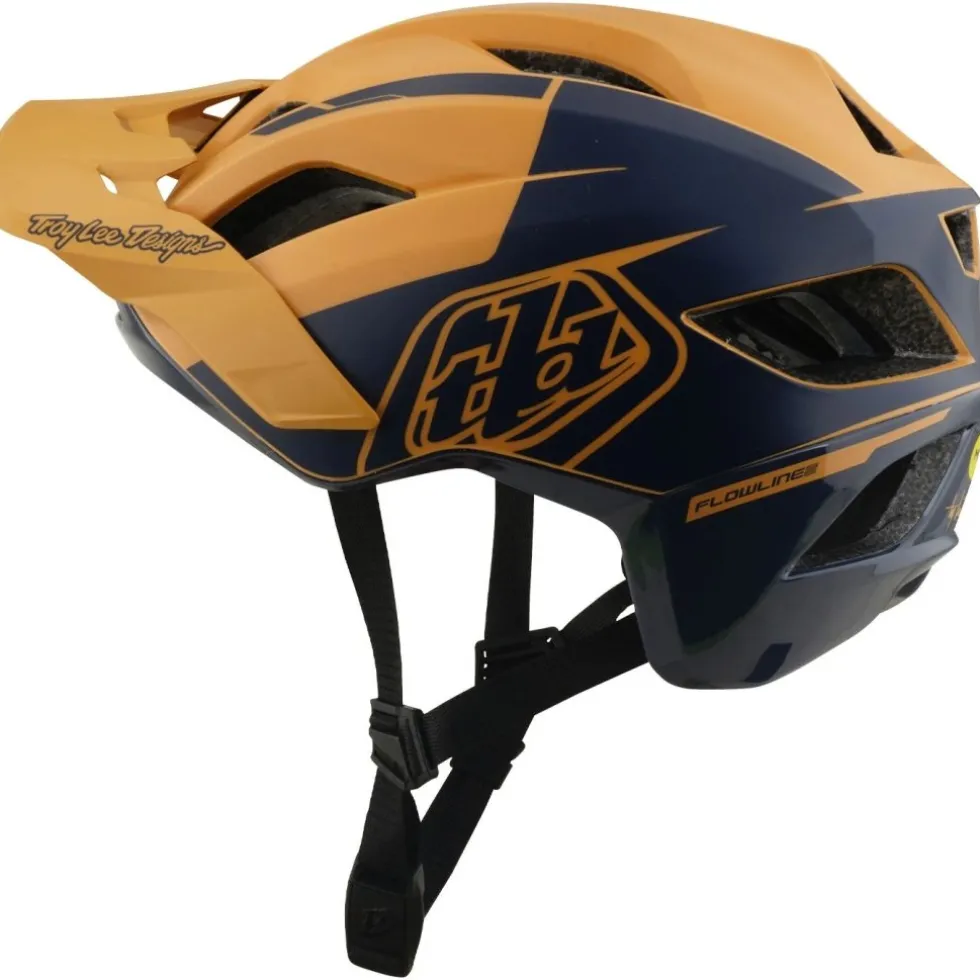 Troy Lee Designs Flowline SE MIPS Helm - Hydro Mustard/Black Iris