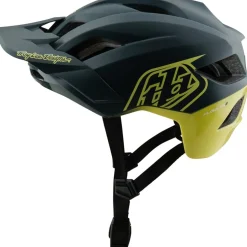 Troy Lee Designs Flowline SE MIPS Helm - Badge Gray/Glo Yellow