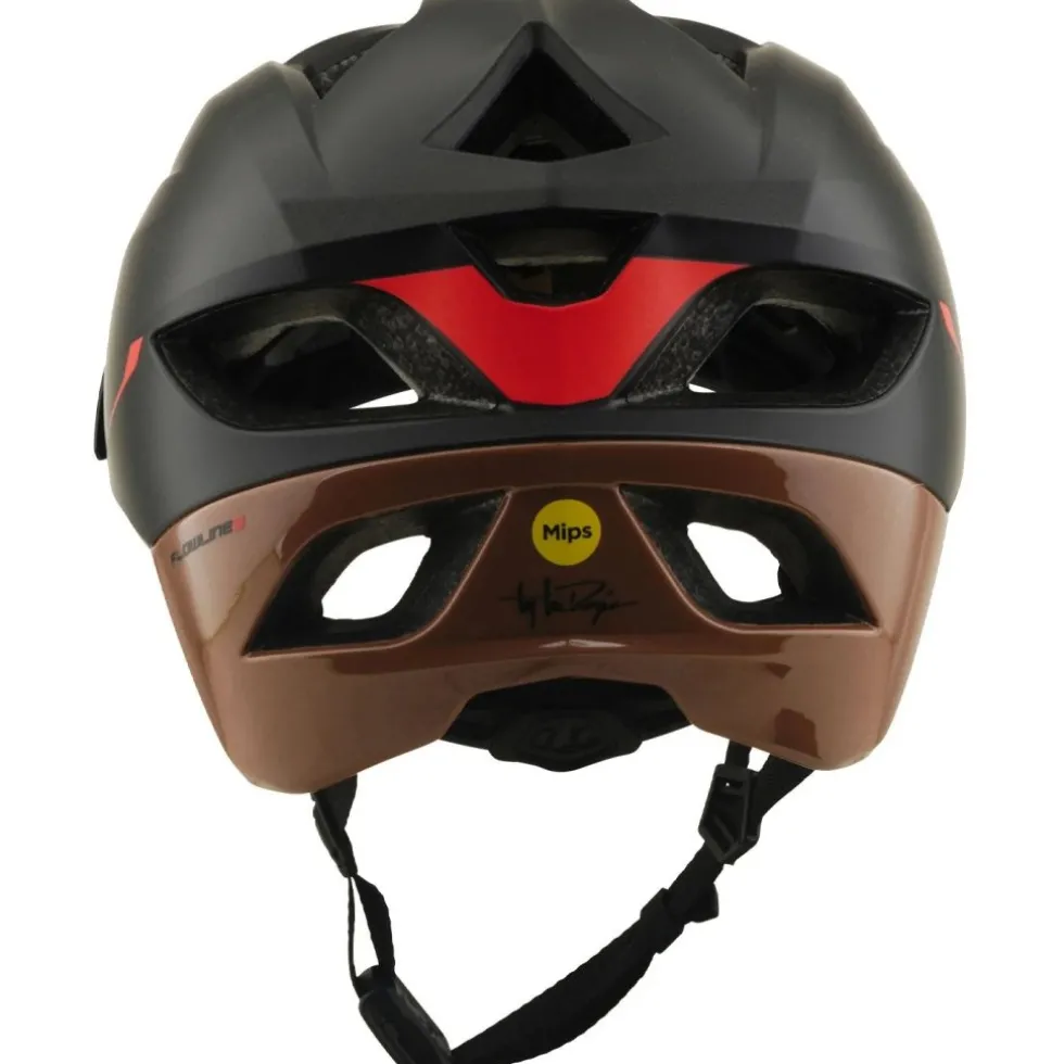Troy Lee Designs Flowline SE MIPS Helm - Stacks Charcoal/Sienna