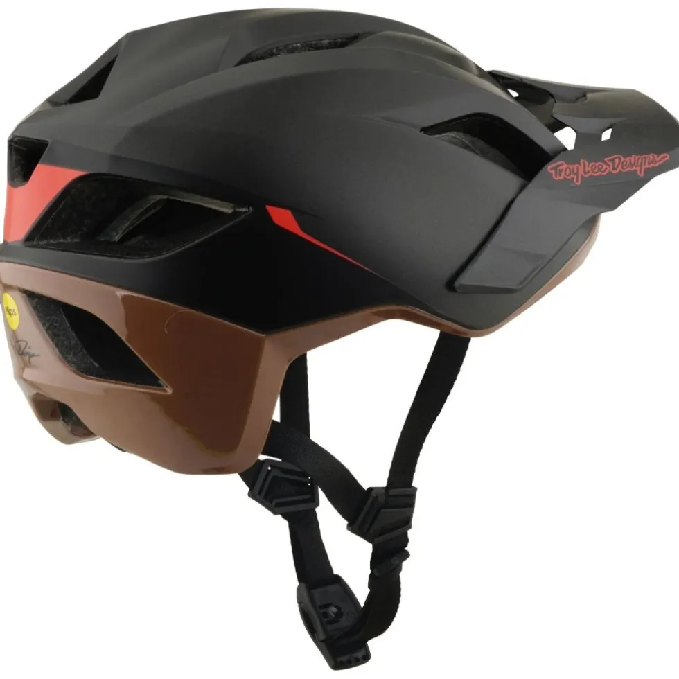 Troy Lee Designs Flowline SE MIPS Helm - Stacks Charcoal/Sienna