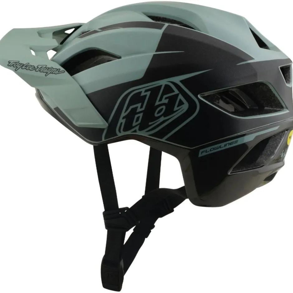 E-Bike Helmen < Troy Lee Designs Flowline SE MIPS Helm - Hydro Sage/Charcoal