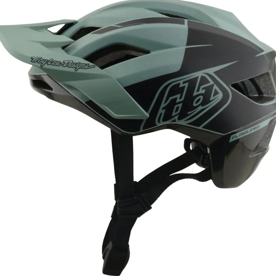 E-Bike Helmen < Troy Lee Designs Flowline SE MIPS Helm - Hydro Sage/Charcoal