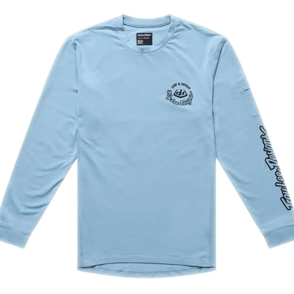 Shirts Kinderen < Troy Lee Designs Ruckus Ride Fietsshirt et ange ouwen Kinderen - Carbs Dawn Bue