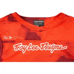Troy Lee Designs Skyline Fietsshirt met Korte Mouwen Kinderen - Flared Fiery Red