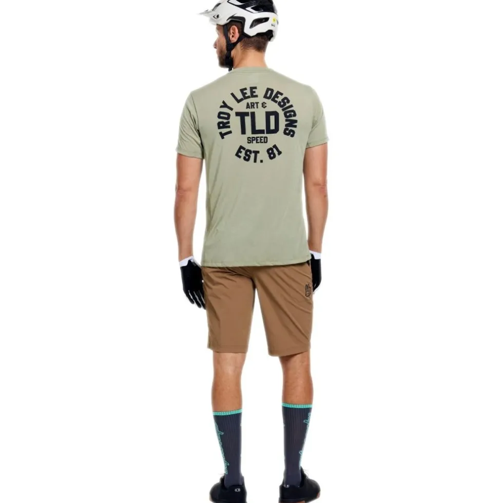 Troy Lee Designs Skyline Ride Fietsshirt met Korte Mouwen Heren - Stamps Sage