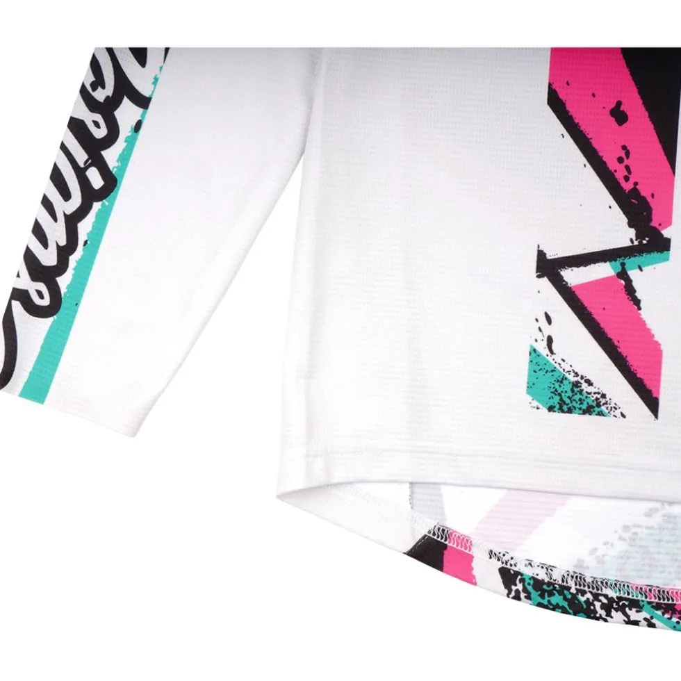 Troy Lee Designs Sprint Fietsshirt met Lange Mouwen Kinderen - Full Pull Chalk