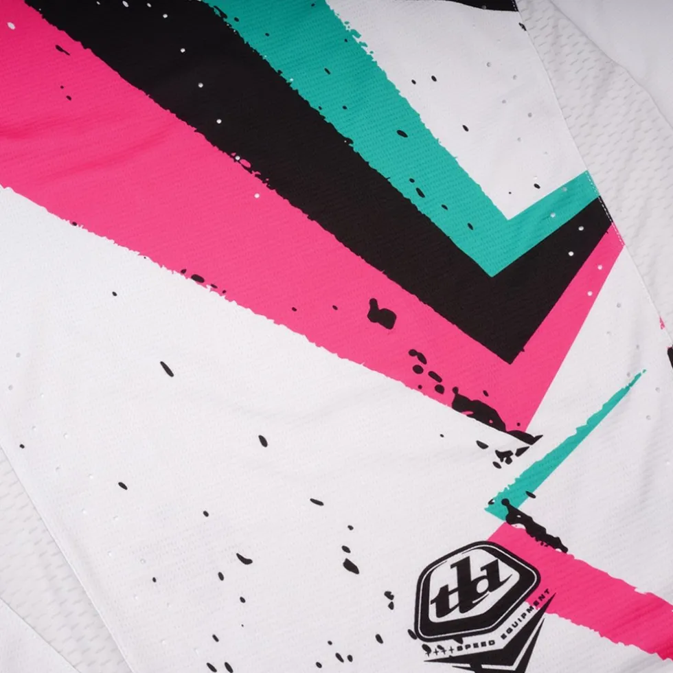 Troy Lee Designs Sprint Fietsshirt met Lange Mouwen Kinderen - Full Pull Chalk