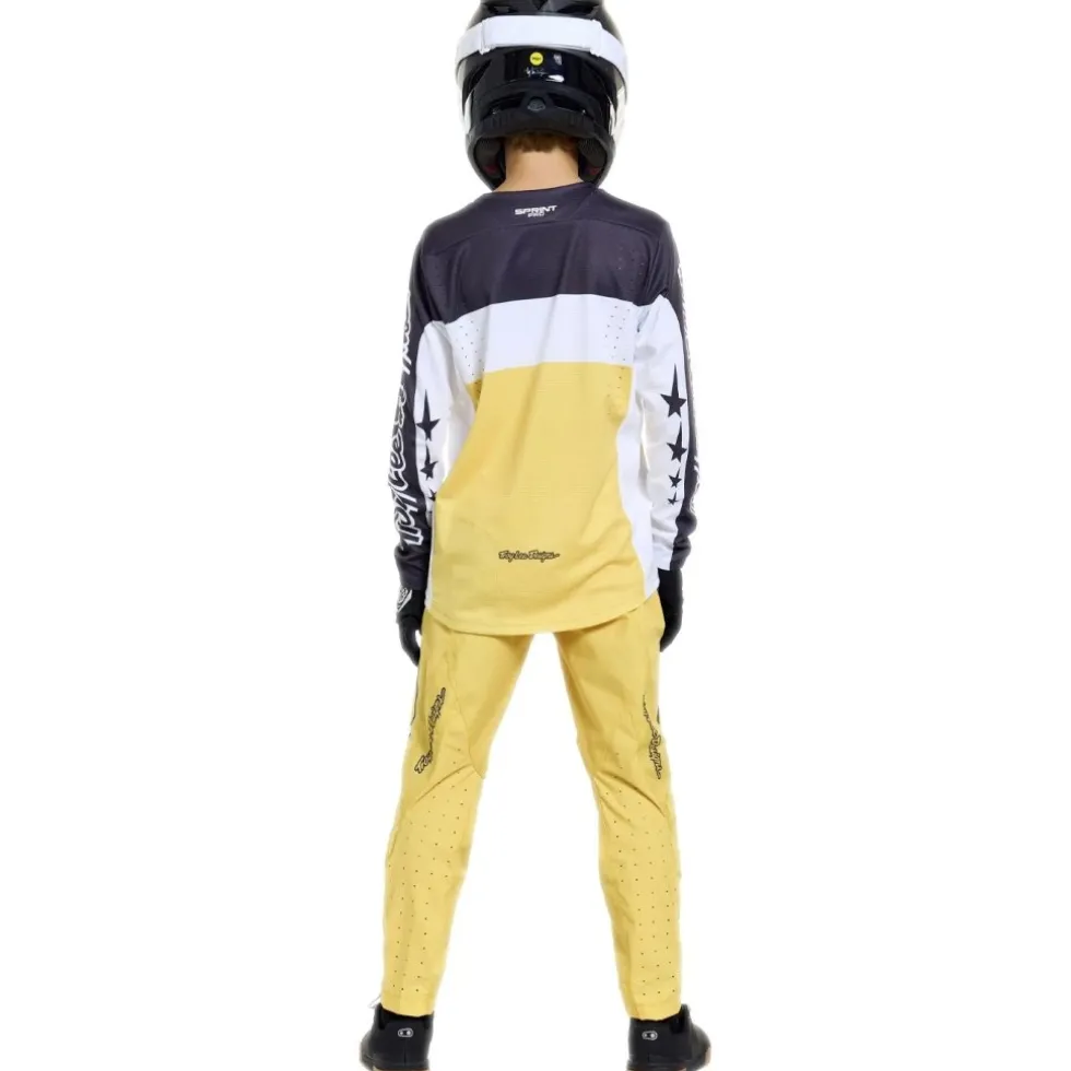 Troy Lee Designs Sprint Pro Fietsshirt met Lange Mouwen Kinderen - YO Moto Butter