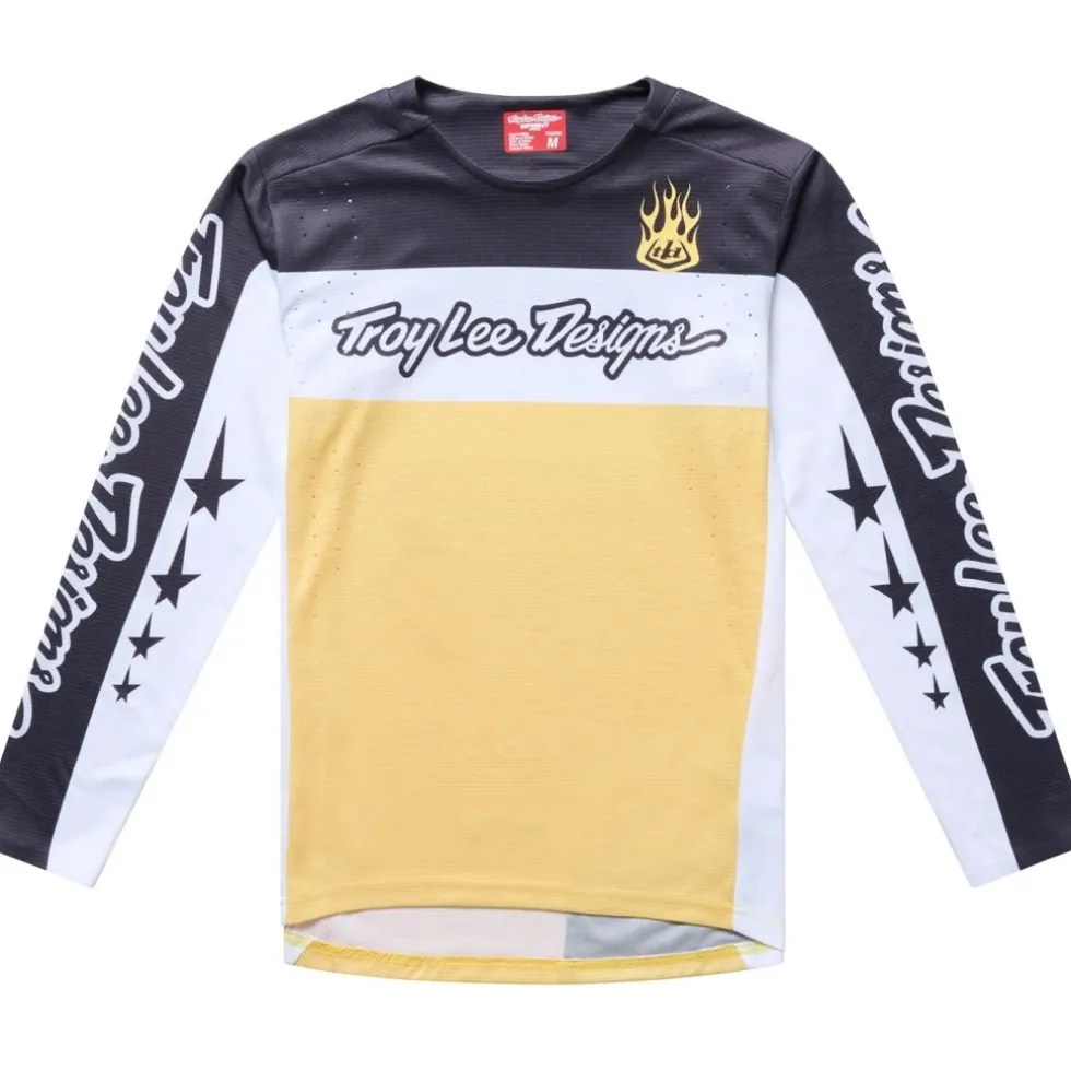 Troy Lee Designs Sprint Pro Fietsshirt met Lange Mouwen Kinderen - YO Moto Butter