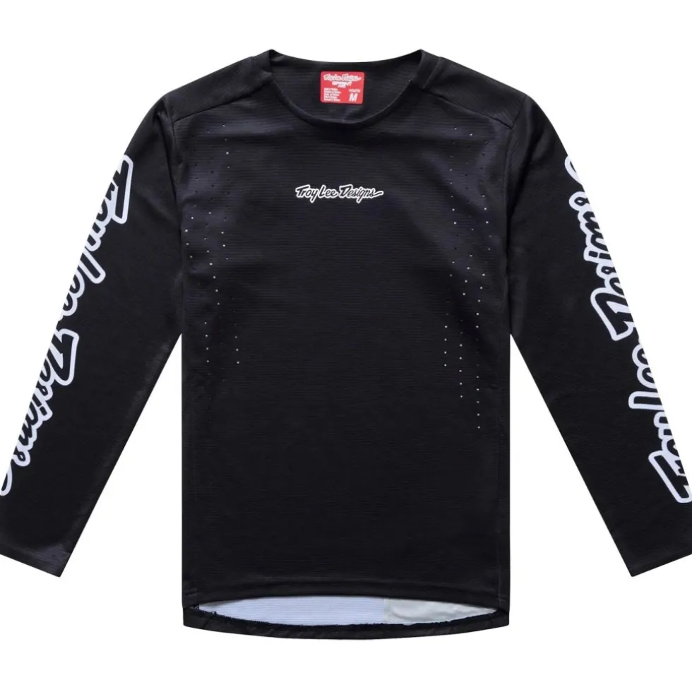 Troy Lee Designs Sprint Pro Fietsshirt met Lange Mouwen Kinderen - Mono Black