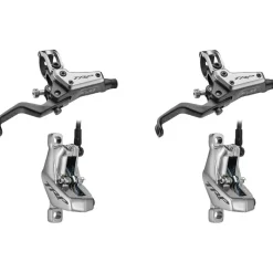 TRP EVO Pro Schijfrem | 4 Zuiger - Set (Vooraan + Achteraan) | zilver