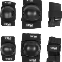 TSG Junior-Set | Elleboogbeschermers | Kniebeschermers | Polsbeschermers - black