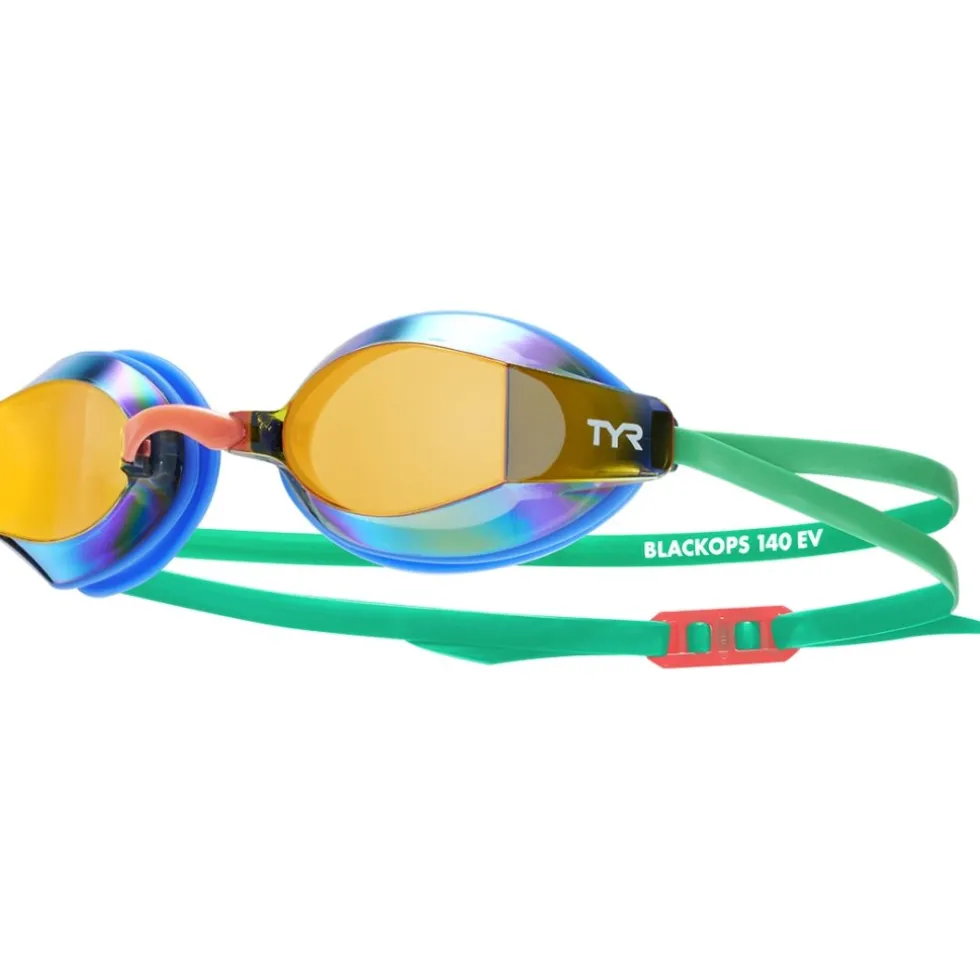 TYR Blackops 140 EV Racing Mirrored Zwembril - blauw/groen