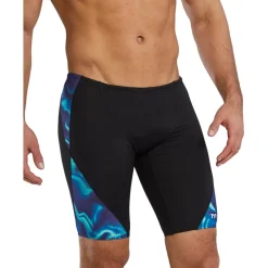 Wedstrijd Zwemkleding|Zwembroeken & Bikini'S < TYR Blade Splice Waveform Durafast Elite® Zwemjammer Heren - blauw/groen