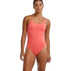 TYR Solid Durafast Elite® Cutoutfit Badpak Dames - coral