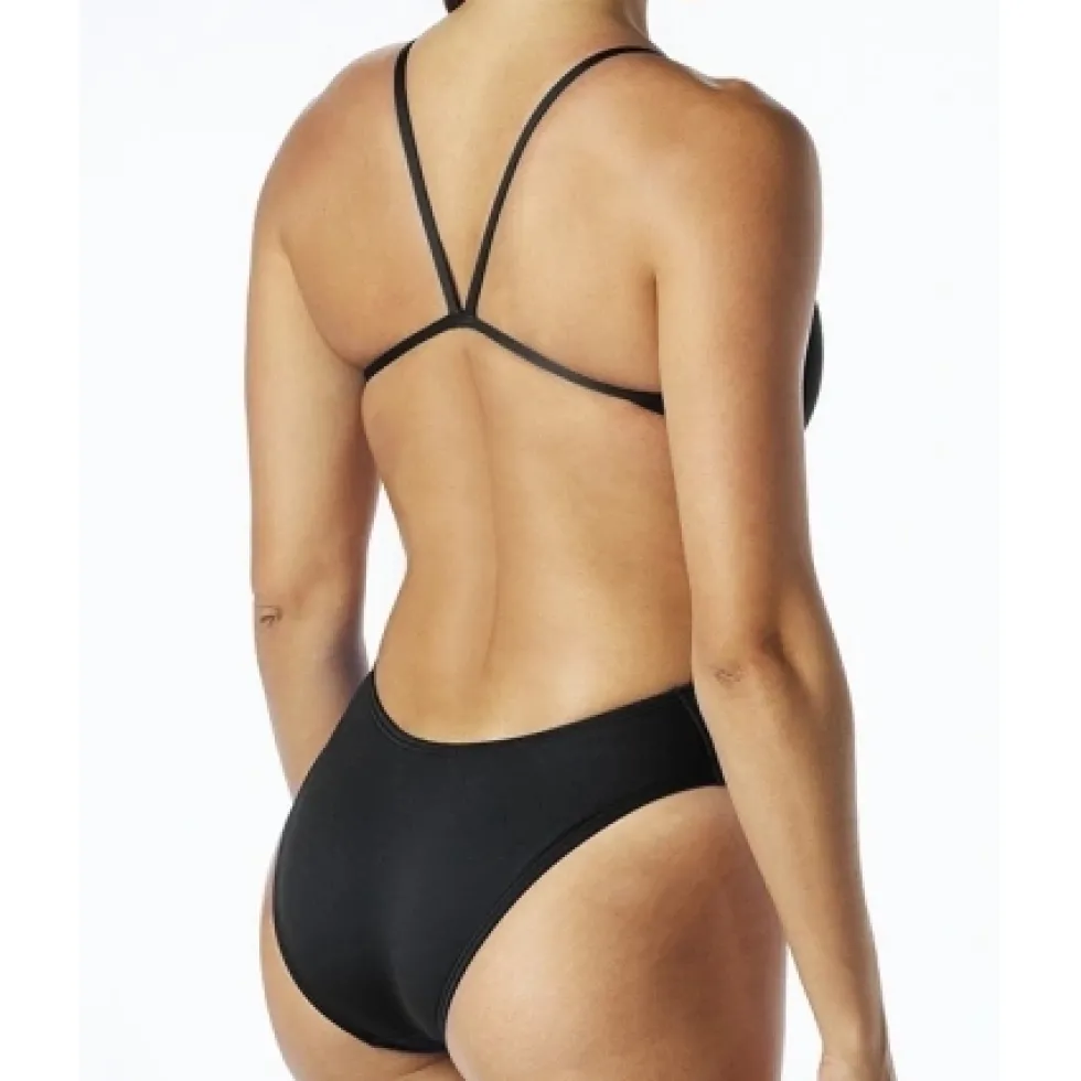 TYR Solid Durafast Elite® Cutoutfit Badpak Dames - zwart