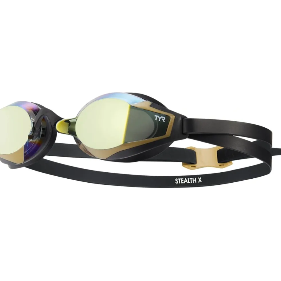 TYR Stealth-X Performance Mirrored Zwembril - goud/zwart