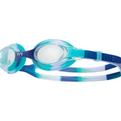 TYR Swimple Tie Dye Zwembril Kinderen - clear/purple/teal