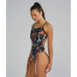TYR Validus Durafast Elite® Cutoutfit Badpak Dames - orange/aqua/black