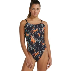 TYR Validus Durafast Elite® Cutoutfit Badpak Dames - orange/aqua/black
