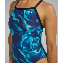 TYR Waveform Durafast Elite® Diamondfit Badpak Dames - blauw/groen