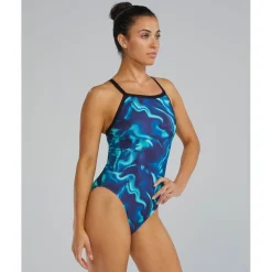 TYR Waveform Durafast Elite® Diamondfit Badpak Dames - blauw/groen